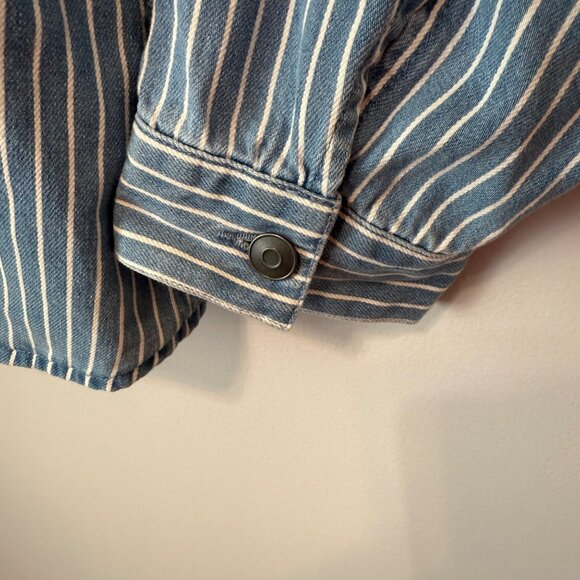 Blue & White Striped Drawstring Jacket 2X Future Collective - Picture 7 of 8
